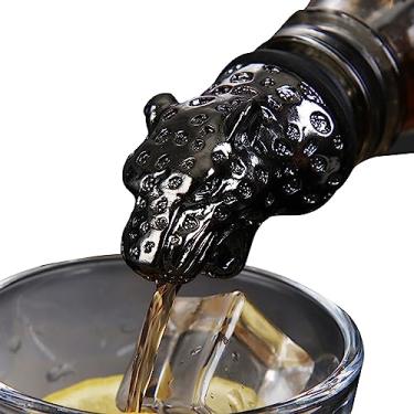 Imagem de Injetor de Vinho Aerador Metal Estojo Garrafa Whiskey Animal com Borracha Silicone Liga Zinco Premium Finalização Retrô Detachável Fácil Lavar Adequad
