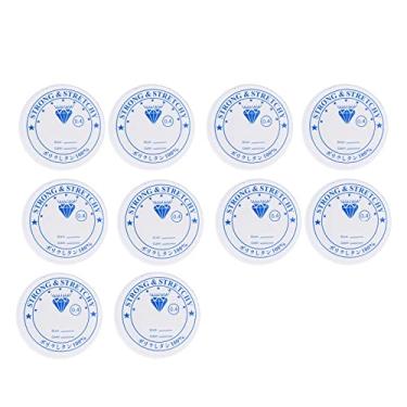 Imagem de Corda elástica linha de cristal corda com miçangas extensível faça você mesmo suprimentos para fabricação de joias para pulseiras colares tecelagem de contas 10 rolos 0,4 mm 20