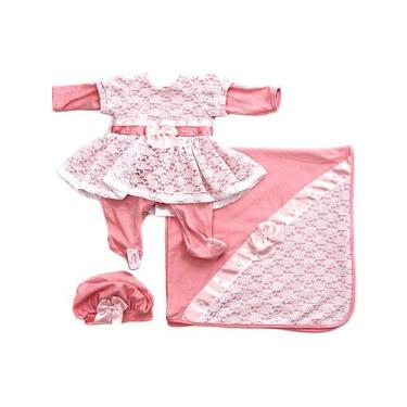 Imagem de Kit Enxoval De Boneca Saída Maternidade de Luxo Ana Laura Salmão Para 