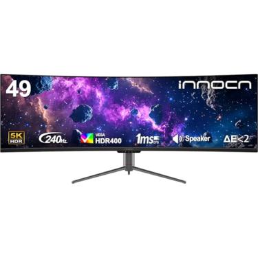Imagem de INNOCN 49 240Hz Curved Monitor Ultrawide Gaming QHD 5120 x 1440P Computer Monitor, R1800, 99% sRGB, HDR400, USB Type C, DisplayPort, HDMI, Built-in Speakers, Height/Tilt Adjustable - 49C