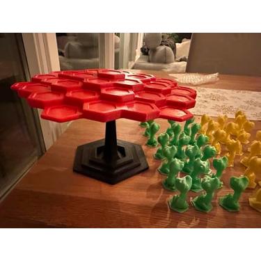 Imagem de Jogo de Equilíbrio Interativo com Dragão 3D, Tabuleiro Hexagonal com Base e Peças Coloridas, Jogo de Estratégia e Habilidade