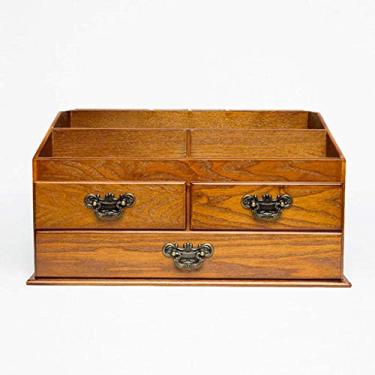 Imagem de Caixa de armazenamento de óleo – 30 compartimentos para garrafas de 5 ml, 10 ml e 15 ml – Organizador de madeira com alça de transporte – Inclui acessórios gratuitos Habom (marrom escuro)