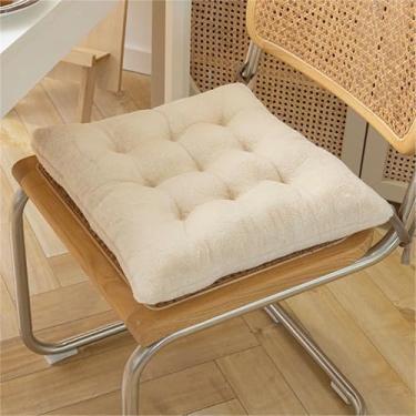 Imagem de Almofadas de cor sólida para cadeiras de jantar, antiderrapantes, macias e espessas, com amarras, para móveis de jardim e sala de jantar.