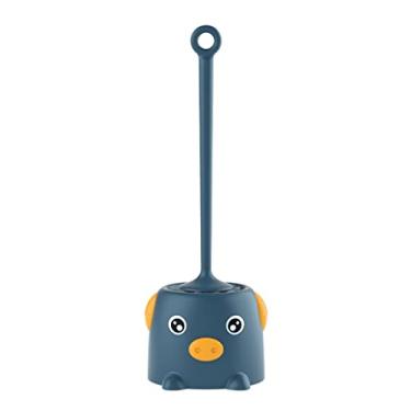 Imagem de Conjunto de escova de vaso sanitário e suporte, escova de vaso sanitário de limpeza profunda com cerdas macias para suporte de escova de banheiro kits de limpeza para banheiro (cor: C) (A)