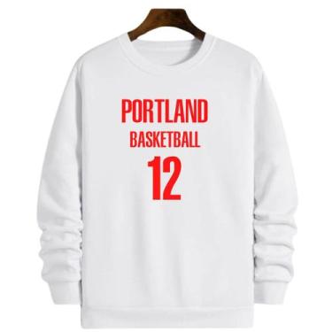 Imagem de Blusa Moletom Gola Basquete PortlandBasketball número 12 - Loja Click 