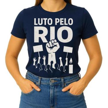 Imagem de Camisa Camiseta Masculina Feminina 100% Algodão Luto pelo Rio de Janei
