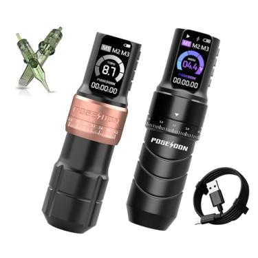 Imagem de Maquina Tattoo Pen Poseidon Flip Ajuste Curso Bateria Integrada