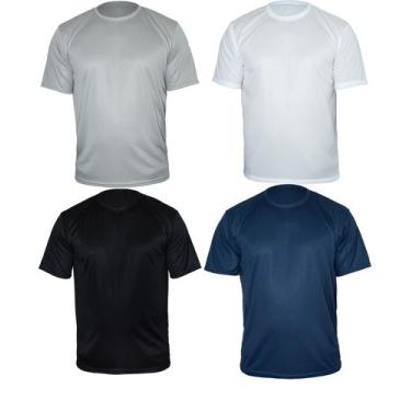 Imagem de kit 2 Camiseta Masculina 100% Poliéster DRY FIT Academia Corrida Trein
