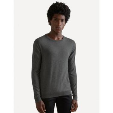 Imagem de Suéter Reserva Masculino Tricot Basico Gola Careca Chumbo Mescla-Masculino