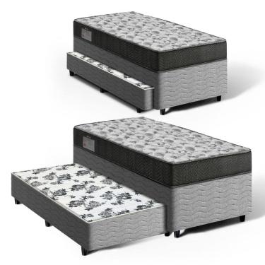 Imagem de Cama Box Bicama com Colchão de Espuma D33 Ortobom ISO 100 + Auxiliar de Espuma Unique Solteiro 88cm