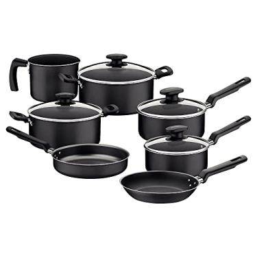 Imagem de Jogo De Panelas De Alumínio Com Revestimiento Interno De Antiaderente 7 Peças Tramontina Grafite