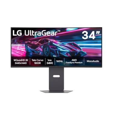 Imagem de Monitor Gamer LG UltraGear™ Curvo 34G600A-B 34" QuadHD 2K, UltraWide 1800R, 160Hz, 1ms (MBR), AMD FreeSync™ Premium, HDR10, MaxxAudio
