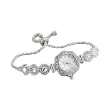 Imagem de Relógio De Quartzo Feminino Com Strass, Pulseira Elegante, Presente Pa