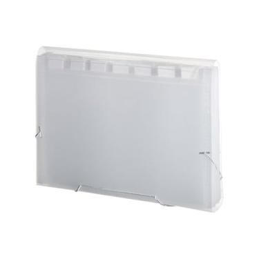 Imagem de Pasta dobrável A4 com 31 divisórias, caixa de armazenamento resistente para o escritório e para casa, para uma organização sistemática dos documentos. (Transparente)