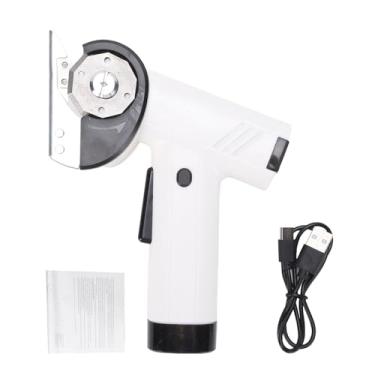 Imagem de Garosa Máquina de Corte de Papel Recarregável 4.2V, Cortador Elétrico de Tecido Com Ajuste de 4 Velocidades e Luz LED para Tecido de Couro, Papelão e Plástico (Branca)