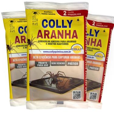 Imagem de 3 Pares Placa Adesiva para Captura de Aranhas Colly Controle de Aranha