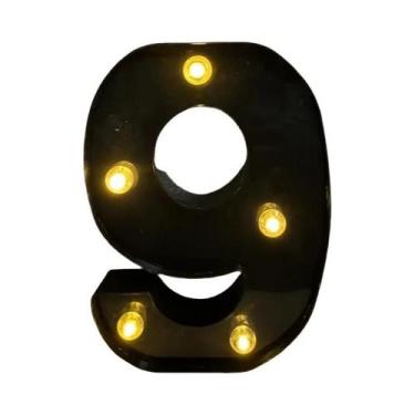 Imagem de Letras E Números De LED Preto Iluminados Para Decoração De Casa, Bar, 