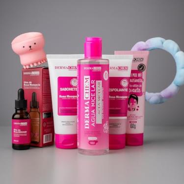 Imagem de Kit Skin Care Infantil Com Rosa Mosqueta Para Crianças Limpeza de Pele Completo Proteção Hidratação