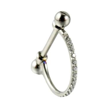 Imagem de Brinco De Argola Em Titânio Banhado a Ouro 18K Com Micro Zircônias, Jo