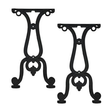 Imagem de Par De Pé De Mesa Base Paris Em Ferro Fundido 69x37cm