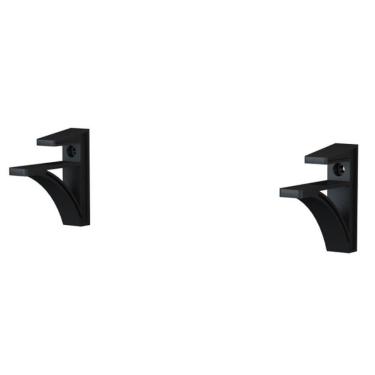 Imagem de Par De Suporte Para Prateleira Belle Preto - Belle-pr - Multivisão