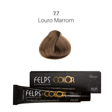 Imagem de Coloração Profissional  Felps Color Louro Marrom 7.7 - 60g