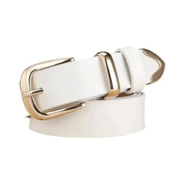 Imagem de Cinto Feminino De Couro Genuíno Casual Cor Pura De Alta Qualidade Para
