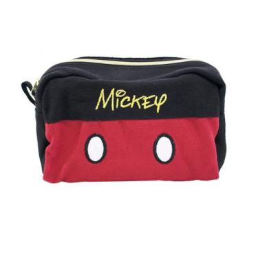 Imagem de Necessaire Mickey com Assinatura em Algodão Cru 13x18cm - Taimes