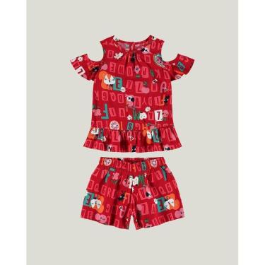 Imagem de Conjunto Infantil Menina Blusa e Short Malwee Kids-Feminino