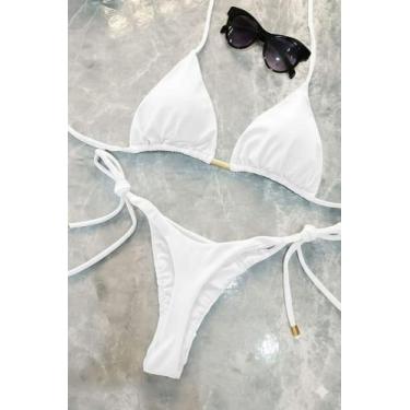 Imagem de Biquíni Fio Dental Feminino Amarração Lateral - Bronze Perfeito Moda P