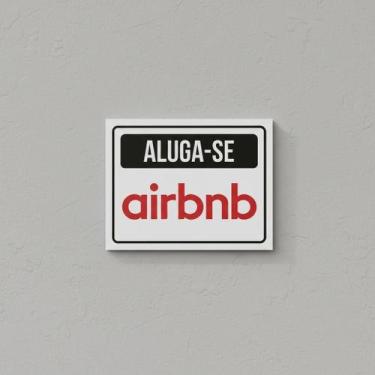 Imagem de Placa Acm Aluga-Se Airbnb 18X23 - Sinalizo