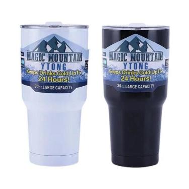 Imagem de Garrafa De Água De Aço Inoxidável De 30Oz Com Canudo, Copo Térmico Par