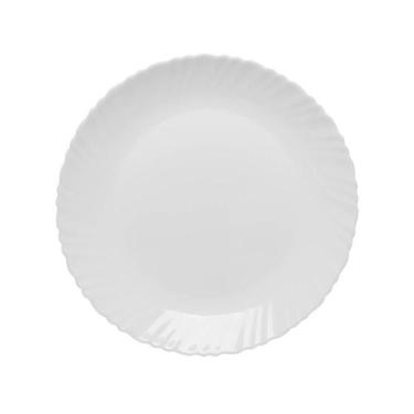 Imagem de Prato Raso Lyor Nevada 24,5cm Branco Vidro Opalino - Wolff