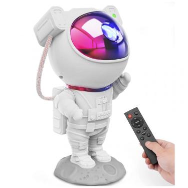 Imagem de Projetor de Galáxia Astronauta Colorido Edição Especial Limitada Mooyran Estrela para Quarto, Luminária de Teto Estrelada com Temporizador