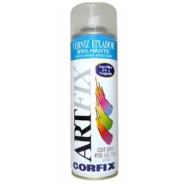 Imagem de Verniz Spray Fixador Brilhante Artfix Corfix 300ml Proteção UV