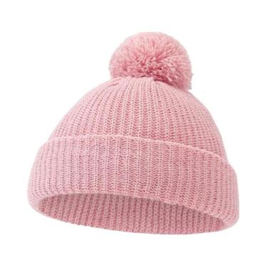 Imagem de Gorro De Tricô Dobrável Para Bebês 0-12M, Quente, Estilo Indiano, Para