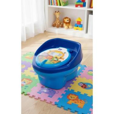 Imagem de Penico Infantil Azul Masculino Feminino Seguro e Higiênico - Congratul