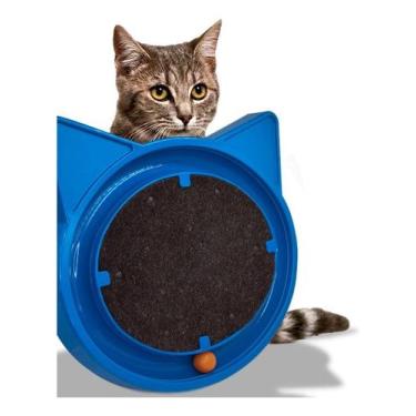 Imagem de Arranhador Para Gatos Com Bolinha Interativa Antistress -. Azul - Fura