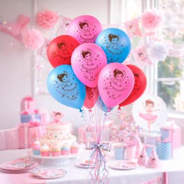 Imagem de 25 Bexigas Balão 11" Festa Bailarina Decoração Aniversário - RIVFESTAS