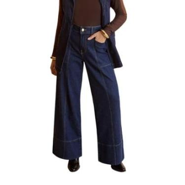 Imagem de CALCA JEANS LUNENDER SUPER WIDE LEG AZUL-Feminino