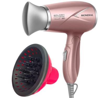 Imagem de Secador de Cabelo Mondial 1200w Ions Tourmaline Mini Dobrável Viagem R