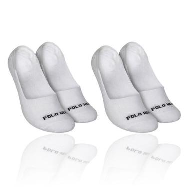 Imagem de Kit 6 Pares De Meias Sapatilha Polo Wear - Branco Cor:BrancoTamanho:39