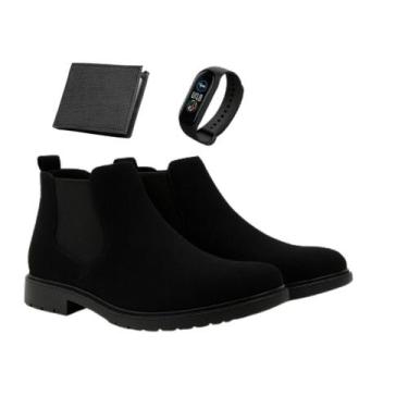 Imagem de Bota Masculina Chelsea material sintético Premium Confortável Casual E