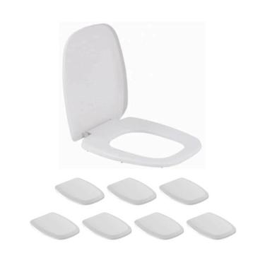 Imagem de Kit 8 Assento Sanitario Like Branco Incepa - Celite