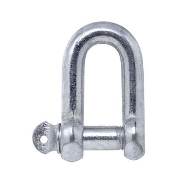 Imagem de Manilha Reta Leve 1-2'' Galvanizada para Movimentação de Cargas 1000 Kgf Aço Carbono 1045 Prata Carbostorm