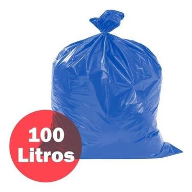 Imagem de Saco de Lixo para Coleta Seletiva 100 Litros 100 Unidades 75 X 85 cm Polietileno Recicl...