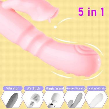 Imagem de Vibrador Av Lamber Língua em Silicone para Prazer Intenso e Estímulo do Ponto g OEM