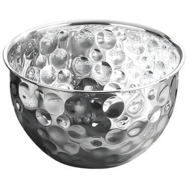 Imagem de Tigela 9721 para Servir e Preparar Alimentos em Metal Martelado Uso Doméstico e Ocasiões Especiais Inox Ke Home