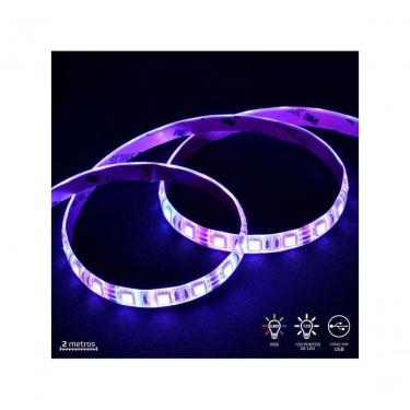 Imagem de Fita de LED Vinik VX Gaming RGB LRU2 para Setup Gamer com 120 Pontos de LED, Conexão US...