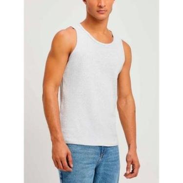 Imagem de Camiseta Regata Hering 015M Masculina Canelada Algodão T. P/XG-Masculino